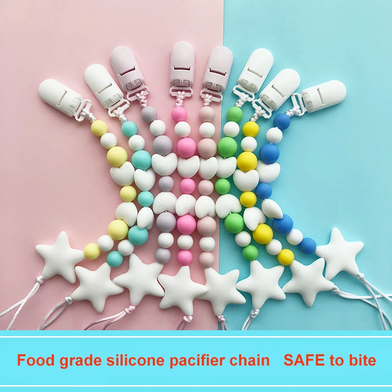 

HOT Baby Pacifier Clips Soother Holder Anti Folder Baby Pacifier Clip Chain Dummy Nipple Holder Pram Hook Hanging Chupeteros 021