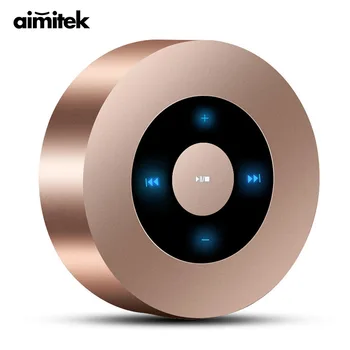

Aimitek A8 Mini Wireless Bluetooth Speaker Portable Touch Screen Stereo Subwoofer MP3 Player with Microphone TF Card Slot AUX-in
