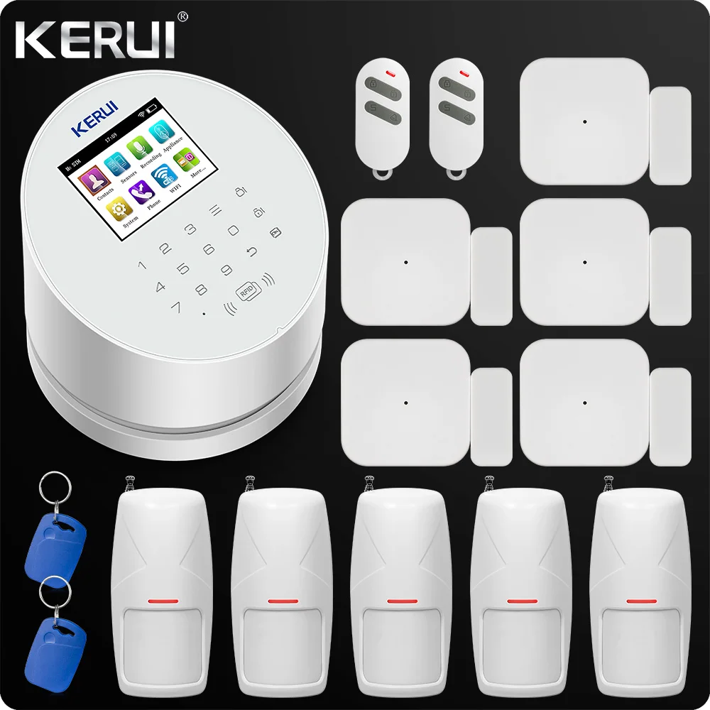 KERUI W2 WiFi GSM PSTN Home Office Security Alarm System Android IOS APP Remote Control Pet-immune Motion and door detector KERUI W2 WiFi GSM PSTN Home Office Security Alarm System Android IOS APP Remote Control Pet-immune Motion and door detector