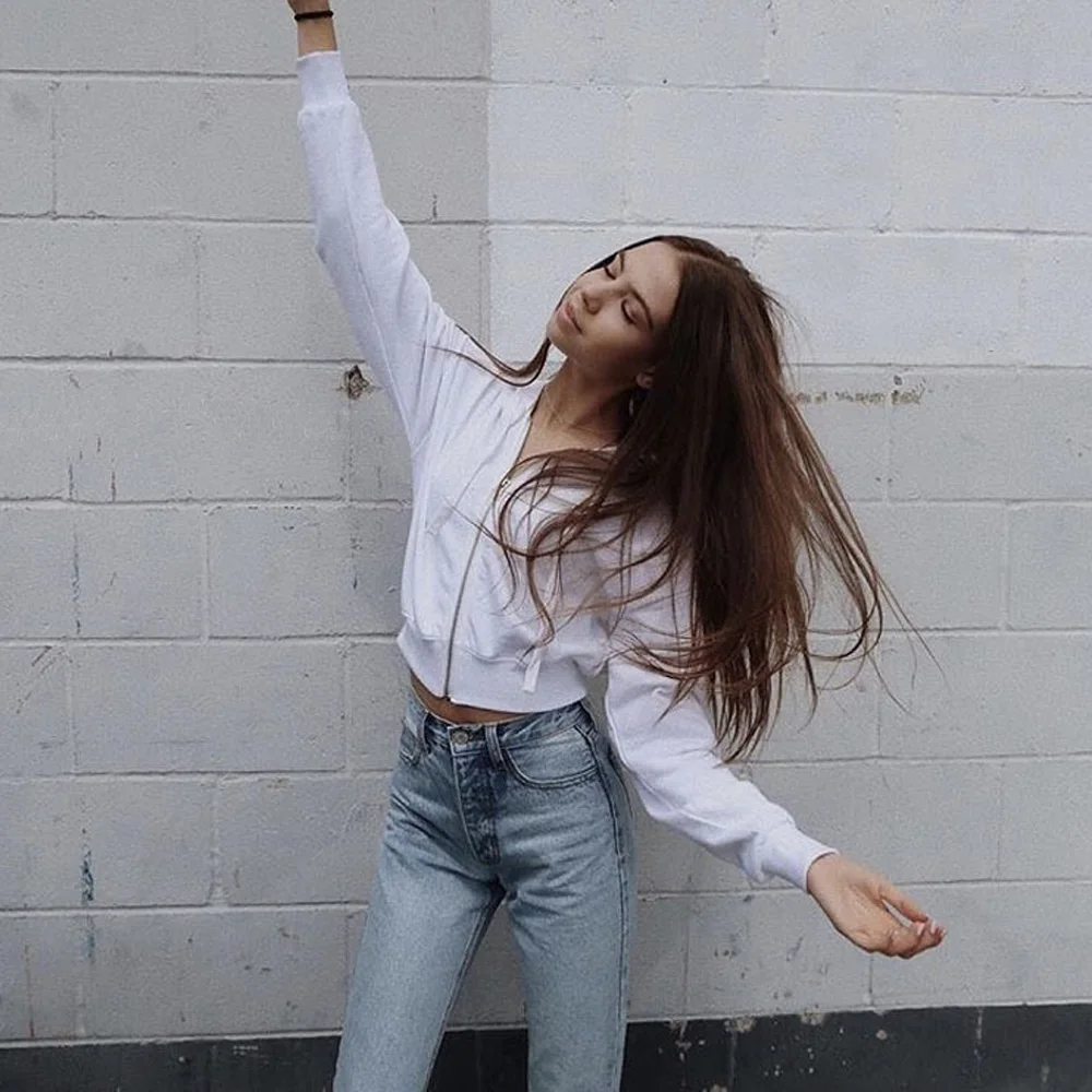 Cropped Zipper Hoodies Women Slim Harajuku Casual Blackpink Bt21 Ariana Grande Bts Kpop Tracksuit White Crop Top Hoody Clothes Cropped Zipper Hoodies Women Slim Harajuku Casual Blackpink Bt21 Ariana Grande Bts Kpop Tracksuit White Crop Top Hoody Clothes