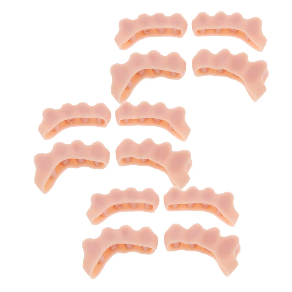 6 Pairs Silicone Foot Fingers Toe Separator Protector Care