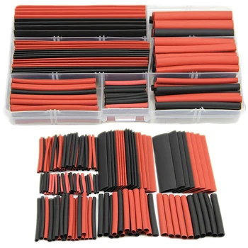 

150pcs 2:1 Polyolefin Heat Shrink Tubing Tube Sleeving Wrap Wire Kit 30/60/100mm Length