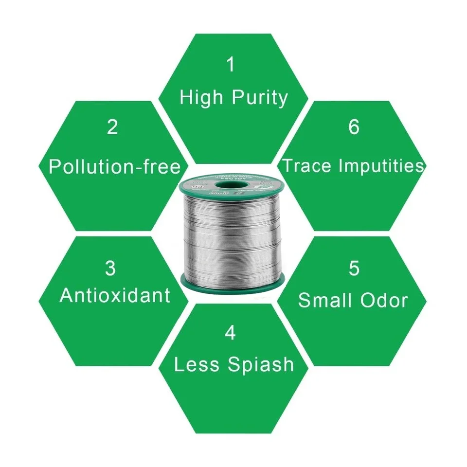 100 г/500 г/1000 г RoHs бессвинцовый припой провод 0,5 мм-2,3 мм канифоль ядро неэтилированный Sn 99.3% Cu 0.7% для электрического припоя