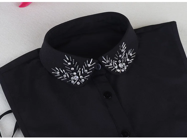 الرقبة رفض انفصال الأزياء قلادة عالية الجودة قميص مطرز زهرة إزالة الزخرفية وهمية قميص الأزهار الإناث كاذبة