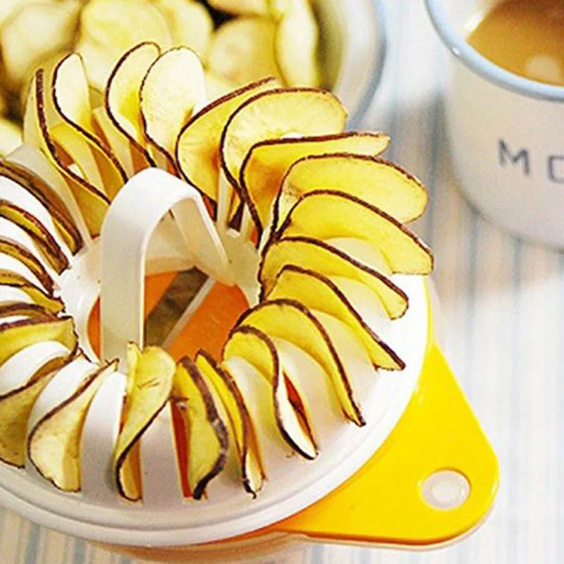 

3pcs Low Calories Potato Chip Slicer Tools Homemade Microwave Potato Chips Maker Healthy Fresh Chip Making Machine Plastic