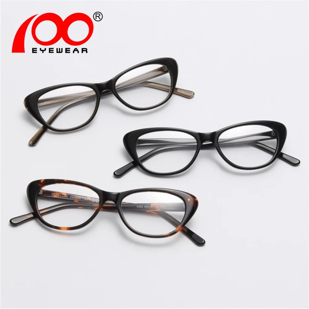 Wholesale Acetate Cat Eye Spectacle Frame Glasses for Women Cateye