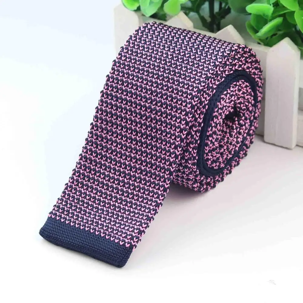Mens Premium Quality Knit Knitted Houndstooth Tie Necktie UK Wedding Event 