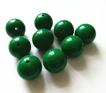 

dark green Color 20MM 105pcs/lot Chunky Gumball Bubblegum Acrylic Solid Beads Colorful Chunky Beads for Necklace (B16