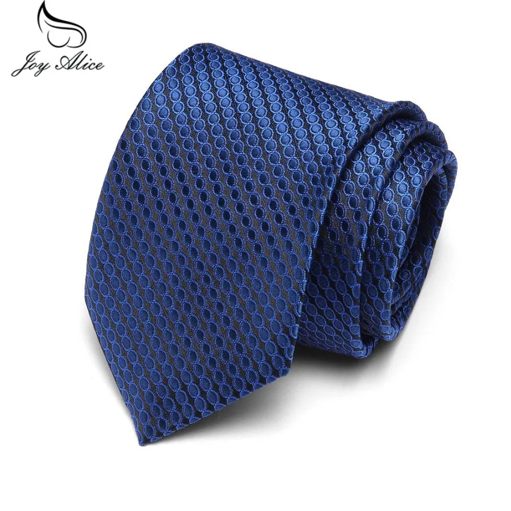 

New Men's 7.5cm slim ties Classic polyester woven party Neckties Fashion Plaid dots Man Tie for wedding Business Male tie