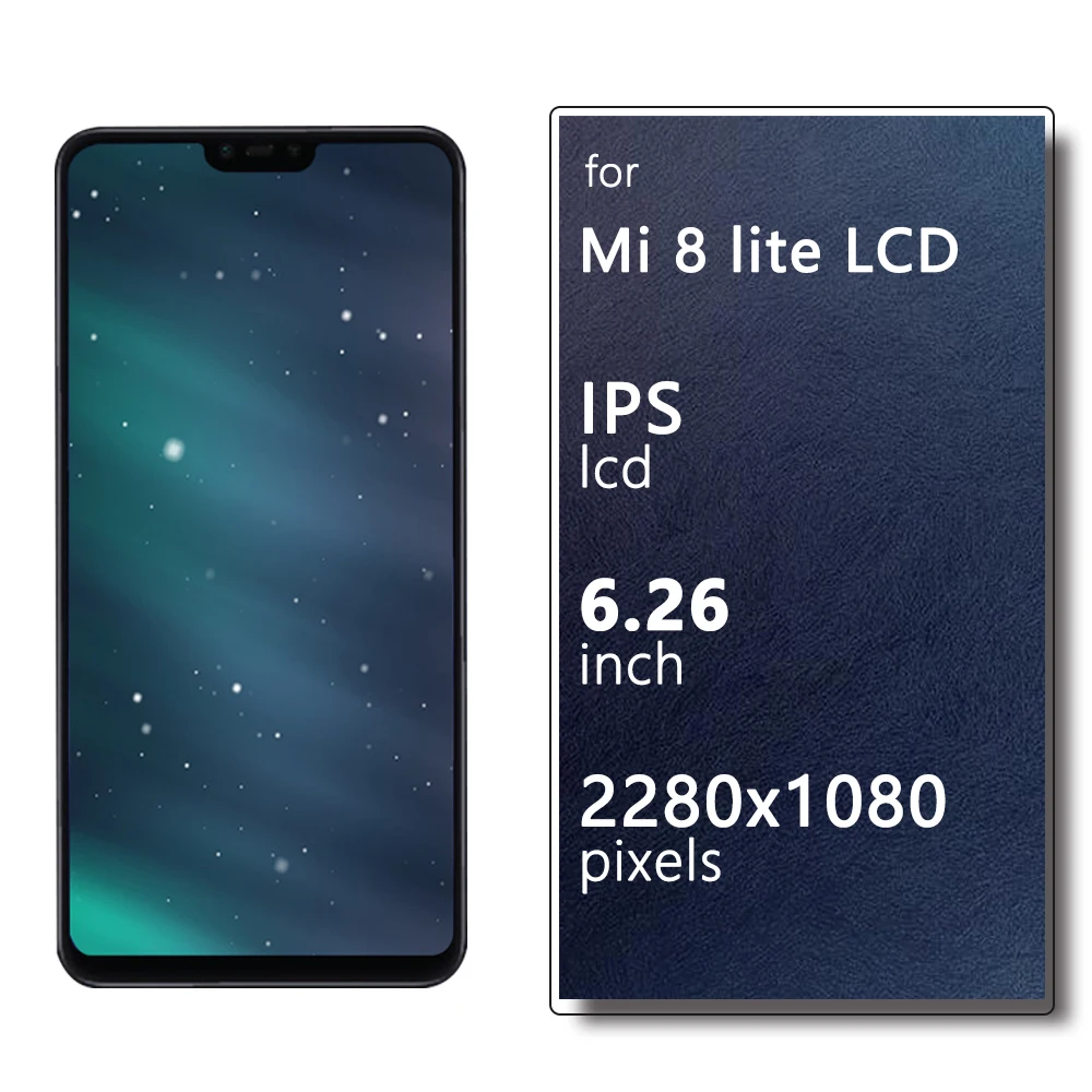 6,26 3,5 дюйма ЖК для Xiaomi mi 8 lite экран дисплей кодирующий преобразователь сенсорного экрана в сборе экран Замена для mi 8 Youth lcd