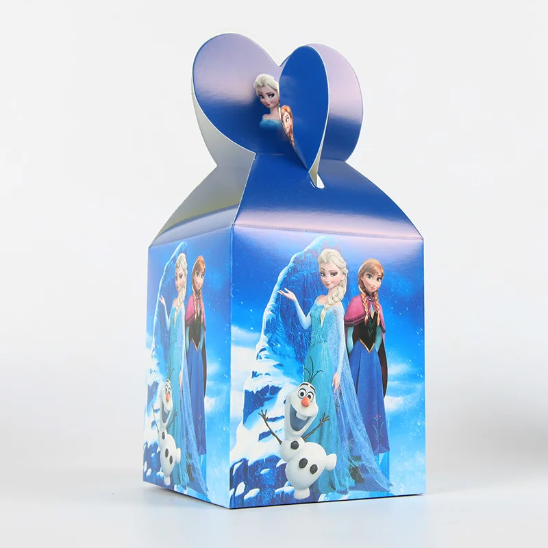 6 шт./лот Дисней замороженные бумажные коробки конфет мультфильм с днем рождения украшения тема вечерние коробки поставки для детей