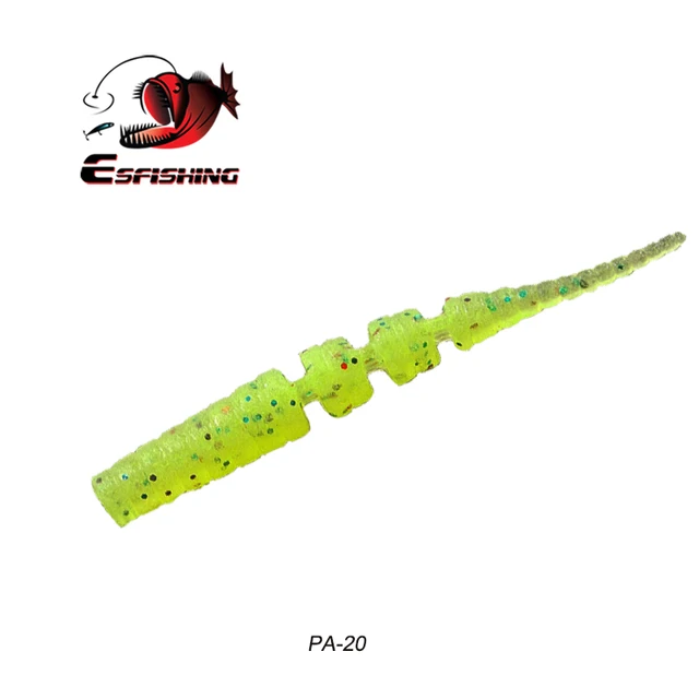 ESFISHING Polaris 42mm Sinking Artificial Silicone Soft Worm Baits Softness Pesca Tackle Winter Ice Fishing Lures Free shipping PA20