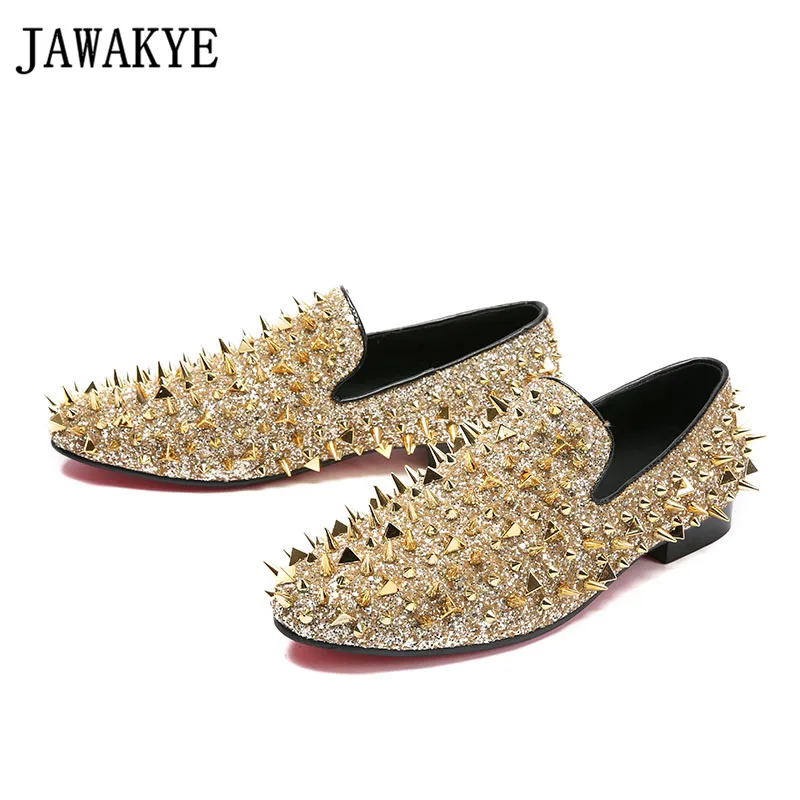 spiked slip on shoes