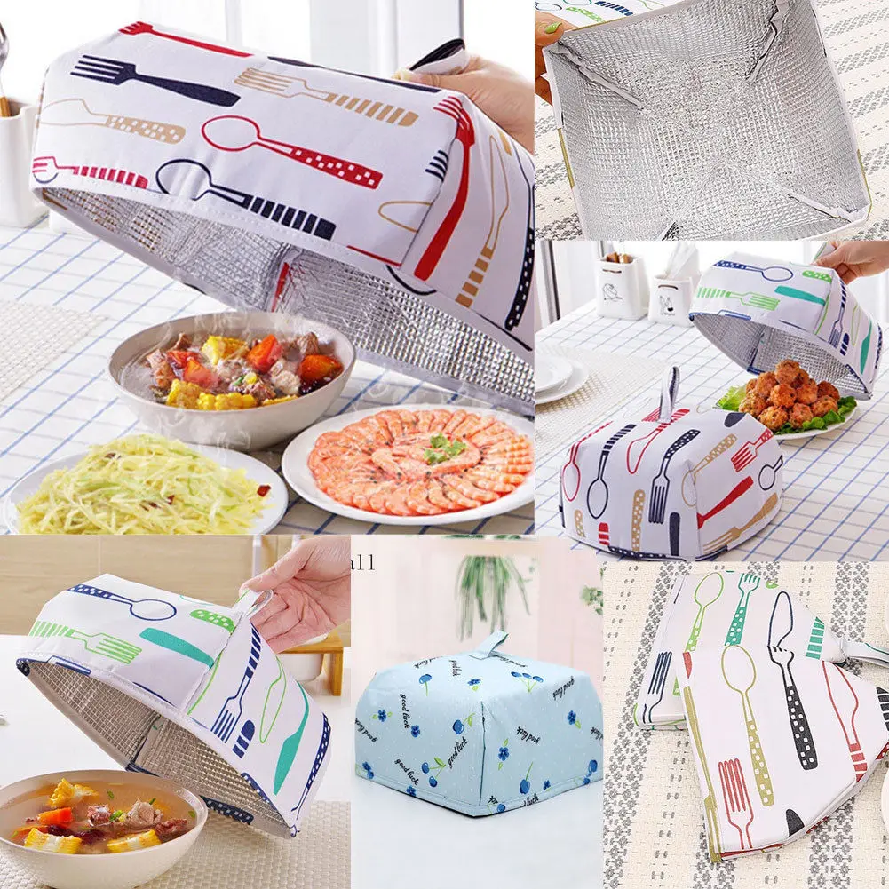 Folding Lid Cover Keep Foods Warm Vegetable Cover Container Aluminum Foil Dishes Heat Insulation