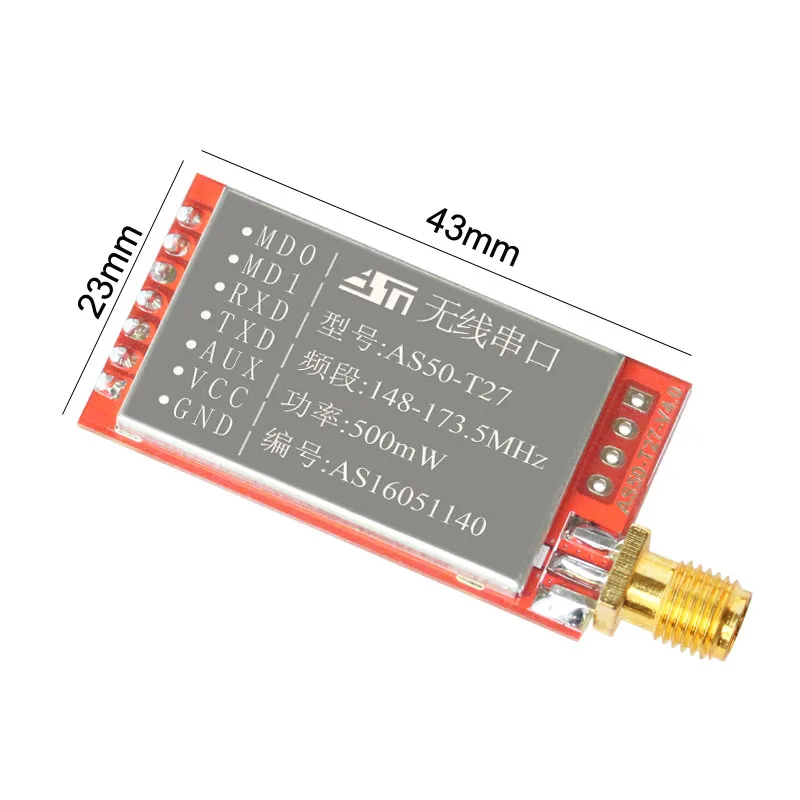 170Mhz SI4463 Wireless Modules 500mW 5000-meter Wireless Serial Communication UART Module WOR Ultra Low Power Consumption