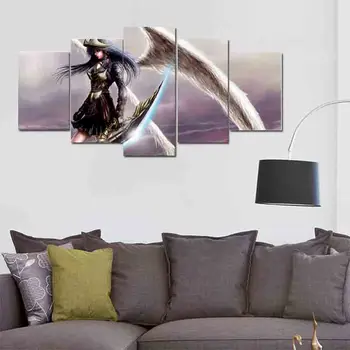 

5 Pieces Anime Poster Wall Art Canvas Painting Nordic Wall Pictures for Living Room Decoration Picture No Frame Art Print