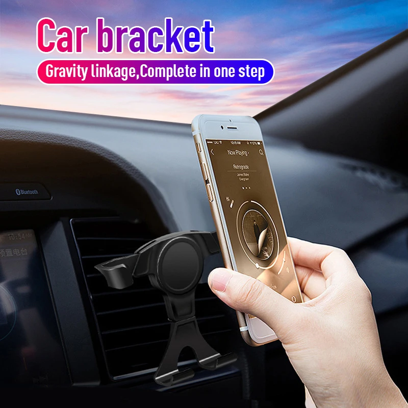 

Universal Protable Anti-skid Phone Scratching Car Air Outlet Gravity Mobile Phone Bracket for Car Phone Holder