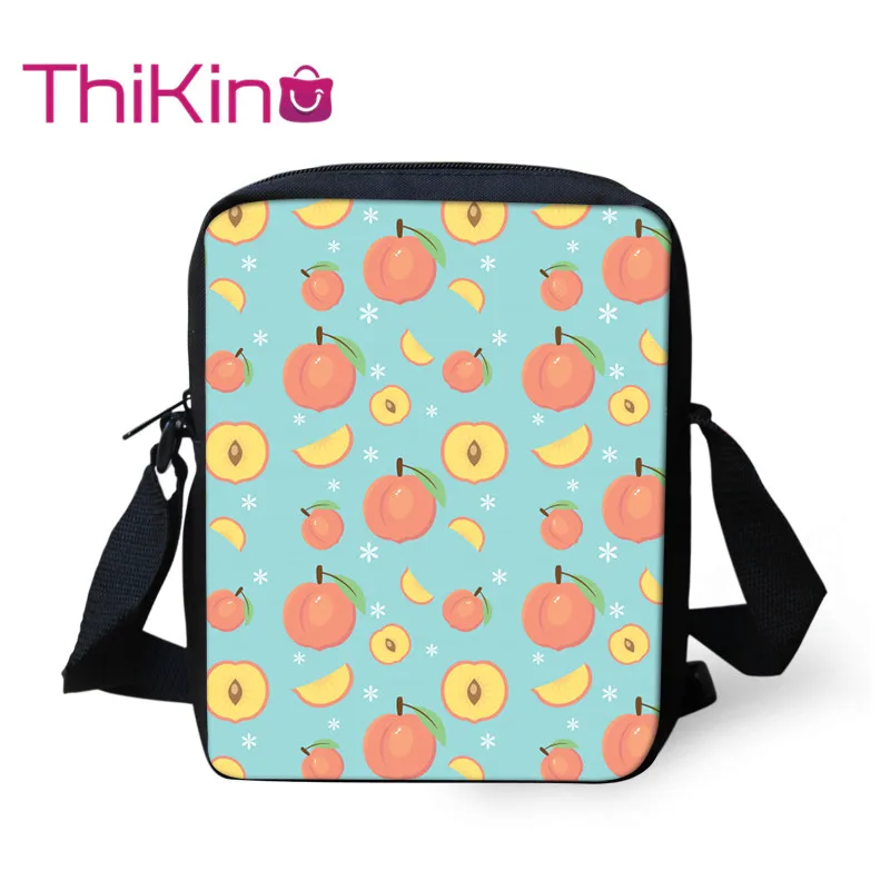 

Thikin Cute Fruit Peach Shoulder Messenger Bag Cool Summer Crossbody Bag for Girls Phone Bag Shopping Bags Mochila Infantil