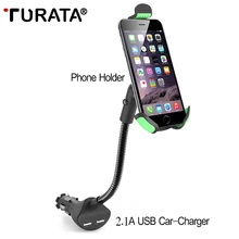 TURATA Car Mount Phone Holder for Smartphone Dual 2.1A Output Quick USB Car Charger for iphone X 8 7 6 6S Plus Xiaomi LG Android