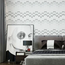 Скандинавские черно-белые геометрические обои гофрированные Современные Гостиная ТВ фон столовая спальня нетканые обои