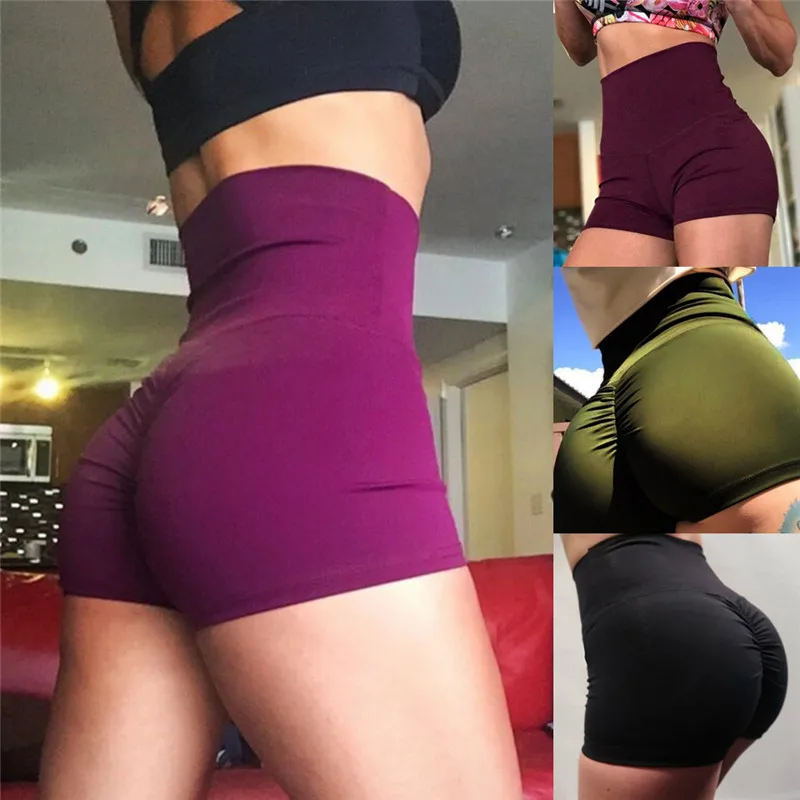 Women Yoga Shorts Sexy Push Up High Waist Sport Shorts Women's Sport Running Gym Workout Legging Fitness Shorts