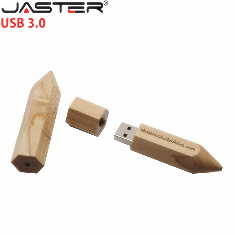 JASTER USB 3,0 логотип клиента деревянный карандаш USB флеш-накопитель креативный подарок флешка 4 ГБ 8 ГБ 16 ГБ 32 ГБ карта памяти