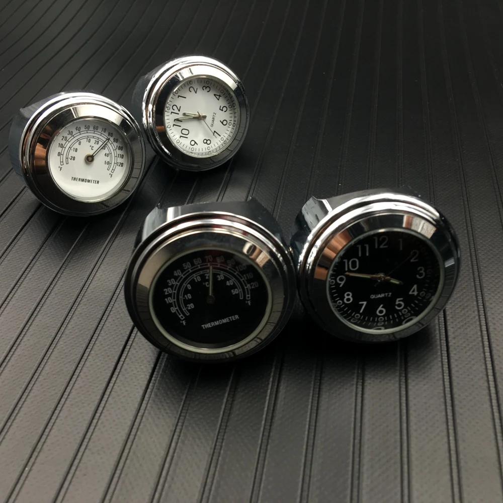 KSTE Motorcycle Modification Handlebar Mount Waterproof Quartz Clock Watch Black Surface White Dial KSTE Motorcycle Modification Handlebar Mount Waterproof Quartz Clock Watch Black Surface White Dial