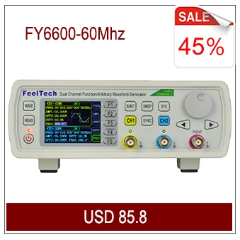 Feeltech FY6900-60M DDS Генератор импульсных сигналов произвольной формы с высоким качеством генератор сигналов синтезатор