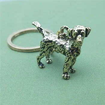 

New Vintage 3D Labrador retriever Key Chains Fashion Pet Dog Jewellery Labrador retriever Car Keychain Bag Keyring For Women Men