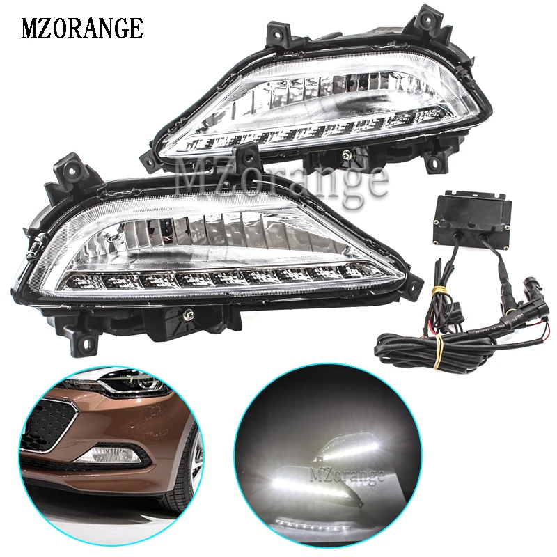 Mzorange 1 Set 12v White Led Drl Daytime Running Light