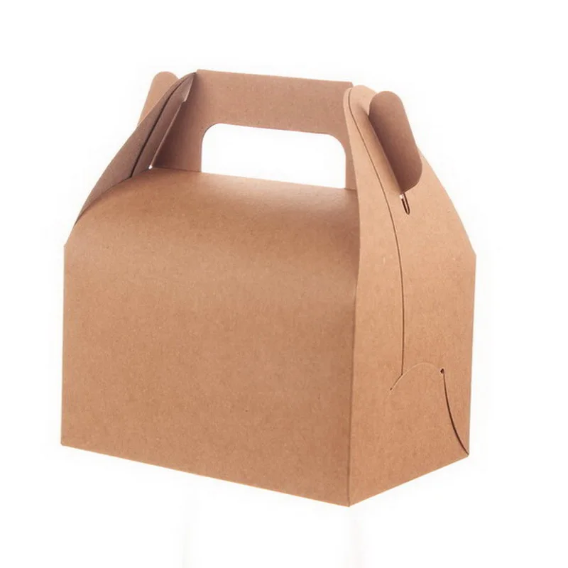 500 шт ретро портативный кекс коробка крафт-бумага подарочная коробка свадебные конфеты коробка для упаковки торта 13*8,5*8 см W9976