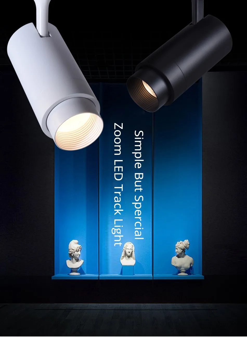 Track Lighting LED Track Light Zoom Adjustable 12W 20W 30W Rail Spot LED Tracking Lights For Clothing Shop Rail Lamp Art Deco1