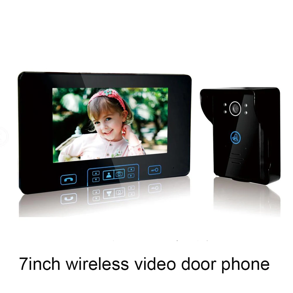 2.4GHZ wireless door bell 7 inch color display screen waterproof smart home control device Video door phone Doorbell monitor 2.4GHZ wireless door bell 7 inch color display screen waterproof smart home control device Video door phone Doorbell monitor