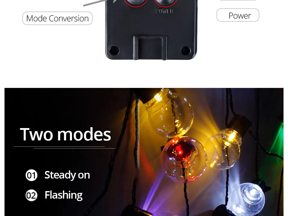 Solar Garland LED String Light Balls Outdoor Party Wedding Garden Light Chain (9)