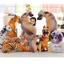 Fancytrader Simulated Dog Plush Pillow Cute Emulational Stuffed Animals Dogs Tiger Toys Best Birthday Xmas Gifts 90cm 35inch