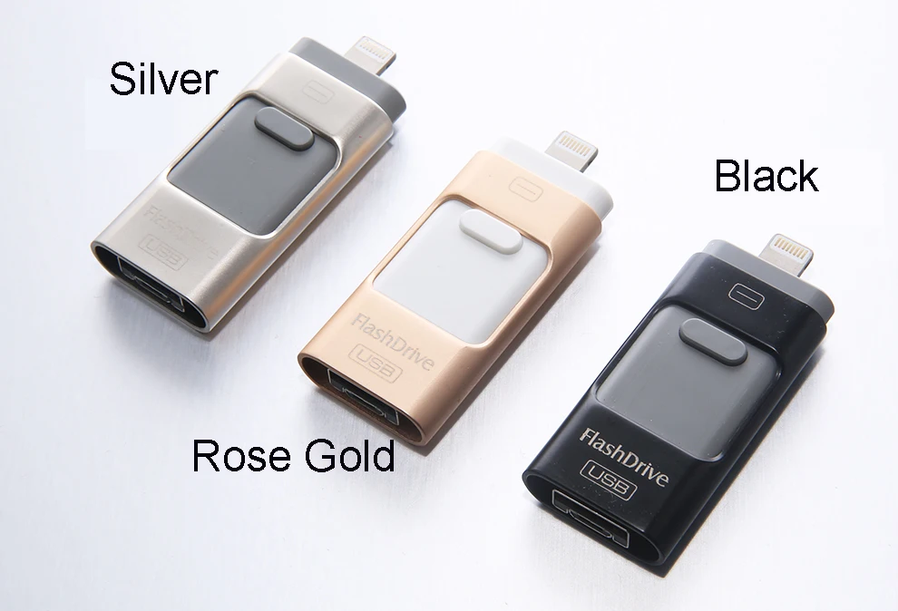 Дропшиппинг USB флэш-накопитель для iPhone X/8/7/7 Plus/6 Plus/6s/5 ipad металлический флэш-накопитель HD флеш-накопитель 16 ГБ 32 ГБ, 64 ГБ, 128G Flash Driver