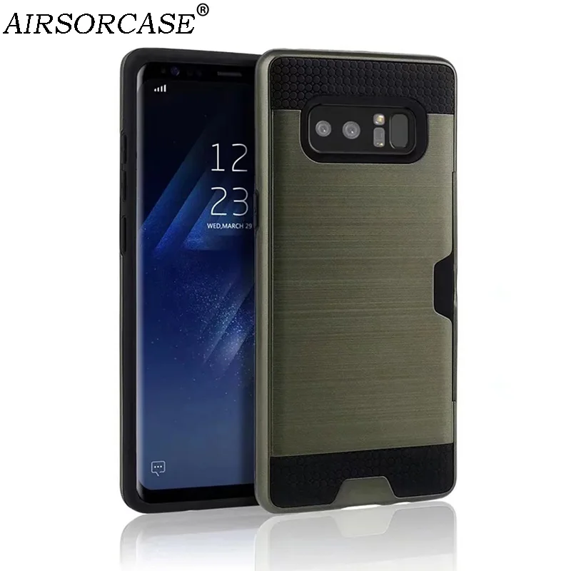 For Samsung Galaxy Note 8 Case SM-N950F Note8 Cover Quality Wire drawing PC & TPU Hybrid Card Durable Mobile Phone Cases |