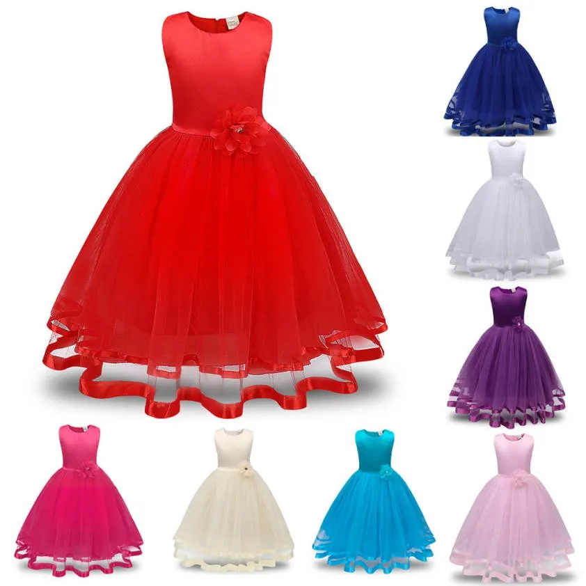 

TELOTUNY amazing Flower Girl Princess Bridesmaid Pageant Tutu Tulle Gown Party Wedding Dress dec5