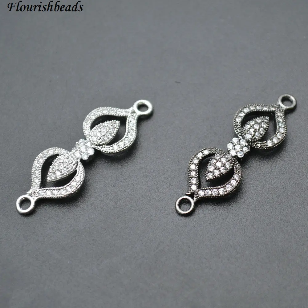 New Design Double Heart Two Loops Metal Charm Pendant Jewelry