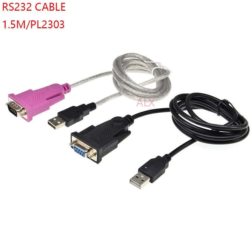 

1.5M usb to rs232 Serial Port 9 Pin cable com RS232 Serial to usb 2.0 adapter converter PL2303 db9 male female for win7 win10