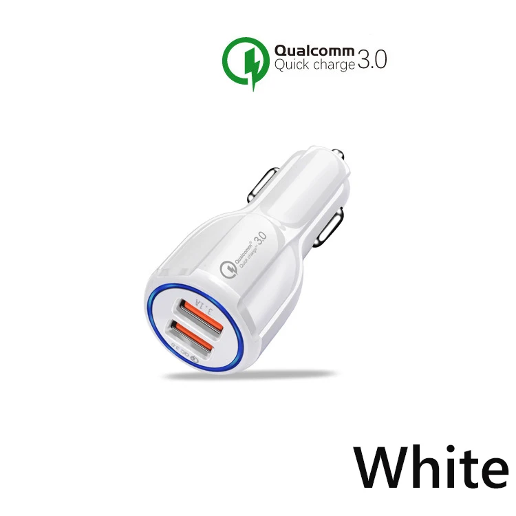 Suntaiho автомобильное USB зарядное устройство Быстрая зарядка мобильного телефона QC 3,0 Быстрая зарядка USB Автомобильное зарядное устройство для iPhone samsung Xiaomi автомобильное зарядное устройство - Тип штекера: White