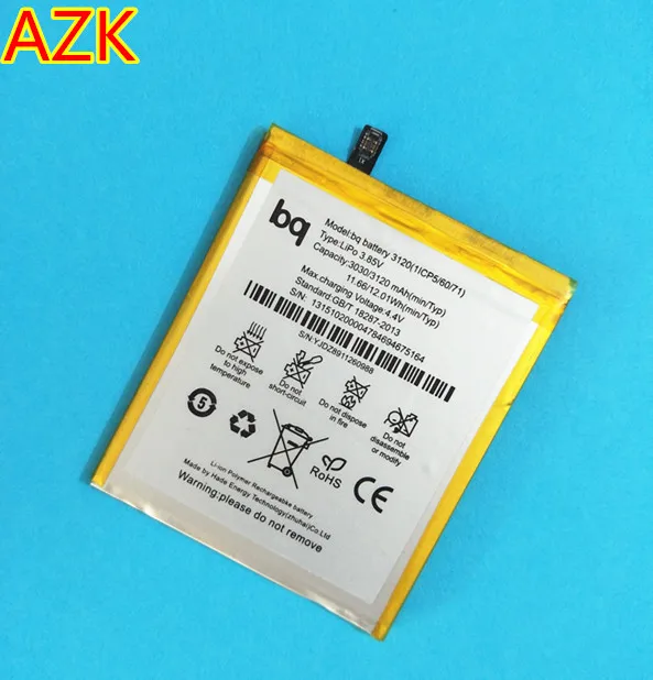 AZK новый аккумулятор BQ Aquaris M5 3120 (1ICP5/60/71) Сменный для телефона мАч аккумуляторная