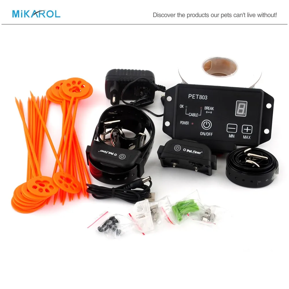 Wireless Dog Fence System Waterproof Pet Fence 2 Collar, Electric Dog