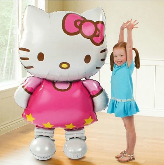

116*65cm large size Hello Kitty Cat foil balloons cartoon birthday decoration wedding party inflatable air balloons Classic toys