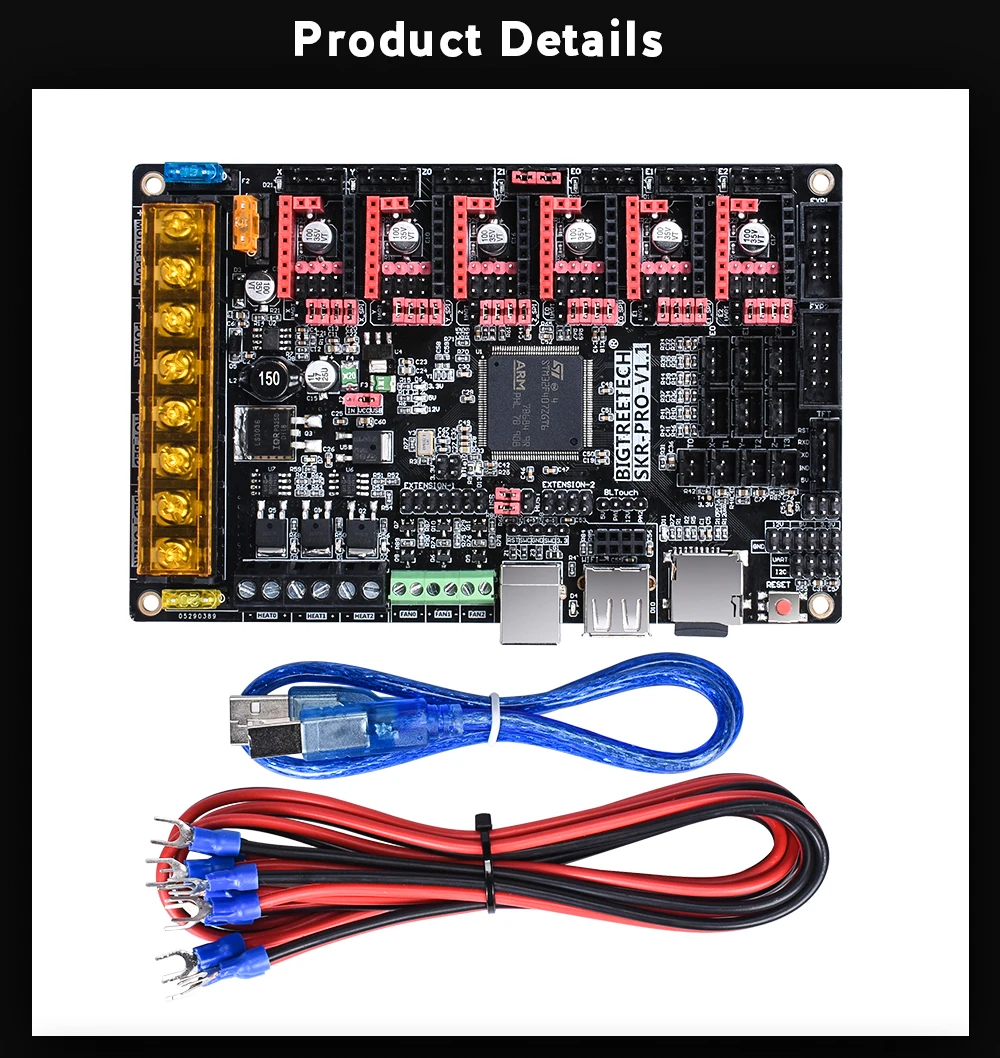 BIQU BIGTREETECH SKR Pro V1.1 32 бит материнская плата Wi-Fi с TMC2209 TMC2208 UART TMC2130 SPI драйвер VS MKS GenL части 3d принтера