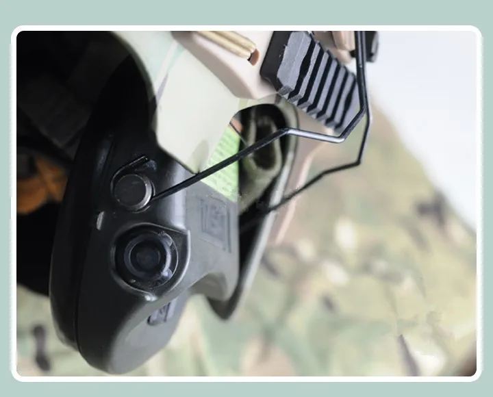 TACTICAL EX Headset and Helmet Rail Adapter Set GEN2 for MSA headphones black DE FG (10)