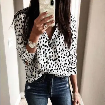 

Female summer temperament leopard print v-neck loose jacket retro long sleeve casual jacket, suitable for summer fashion female