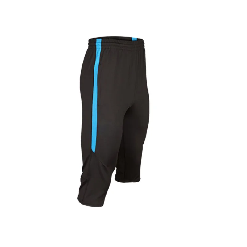 Дизайн, размер, L-4XL, мужские футбольные тренировочные штаны, для бега, 3/4, брюки с карманом на молнии - Цвет: 6612 Black blue