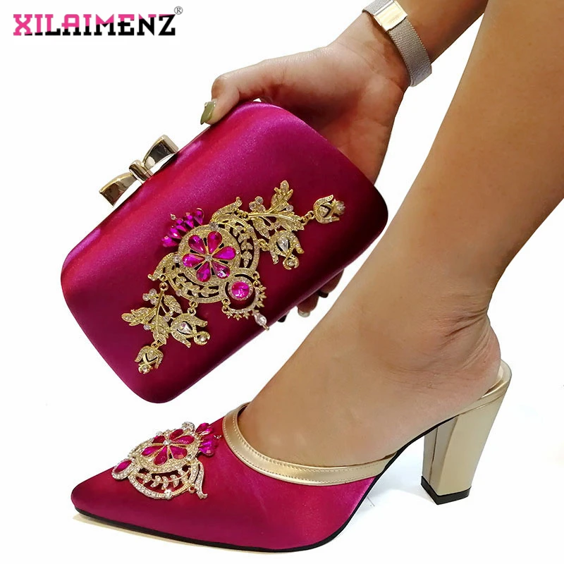 magenta pumps high heels