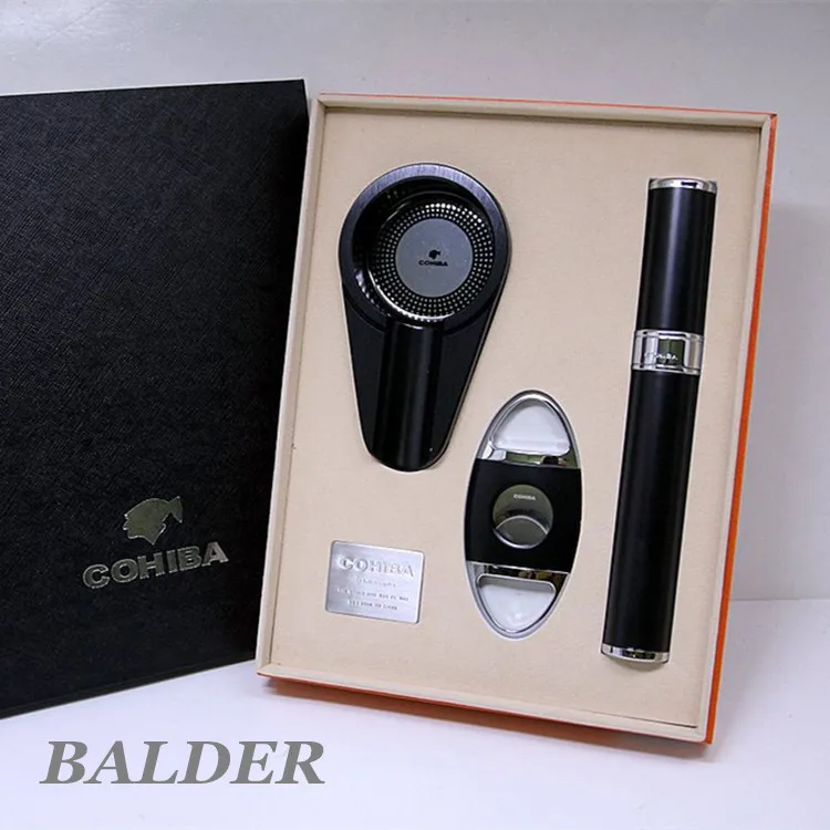 

COHIBA Cigar Tube Cigar Cutter and Mini Ashtray Gift Set T305
